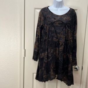 Dunia Large Distinctive Handcrafted Womans Comfort Top Luxurious Unique Soft New